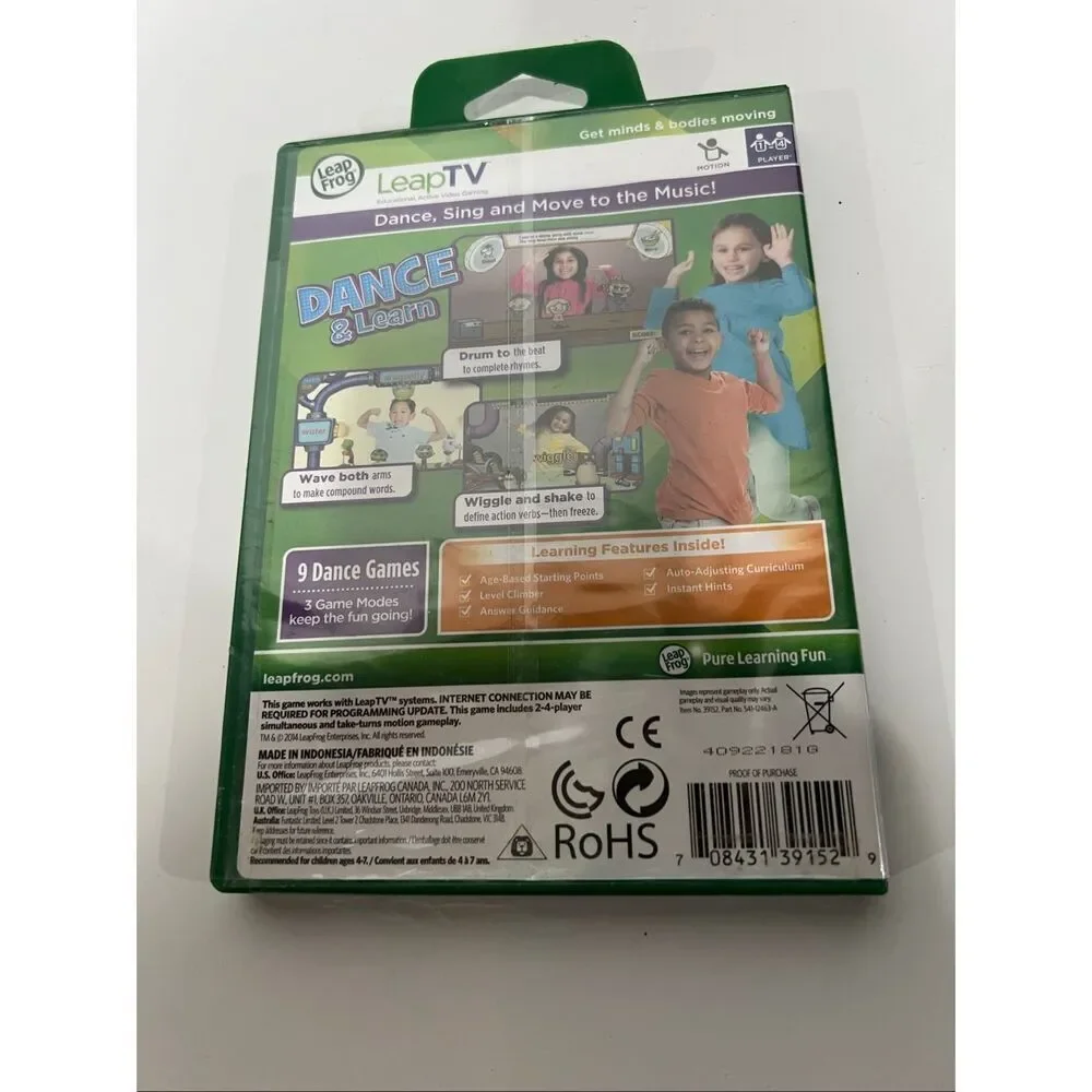 Leap Frog Leap TV Video Games Kids Educational Sports, Disney Pixar Pals, Bubble